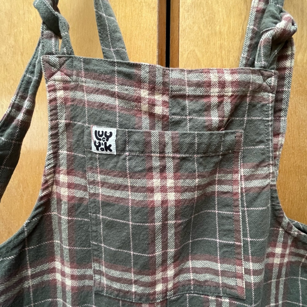 Lucy & Yak Plaid Dungarees/Overalls